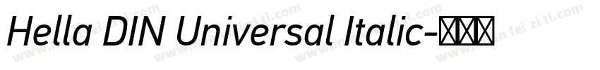Hella DIN Universal Italic字体转换